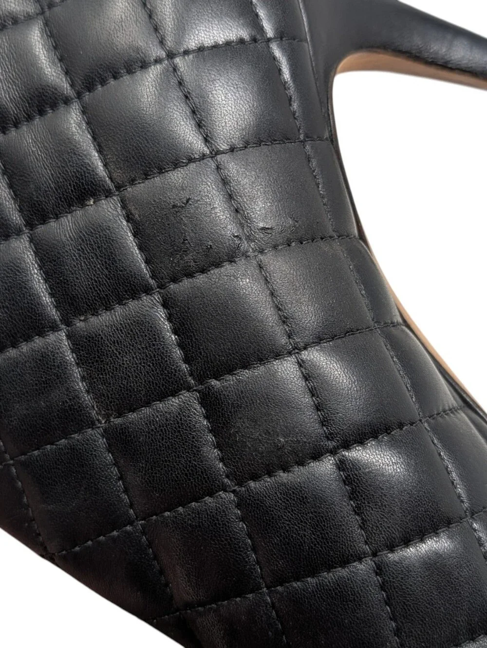 Chanel Black Quilted Leather Interlocking CC Heeled Bootie Boot Size EU 39